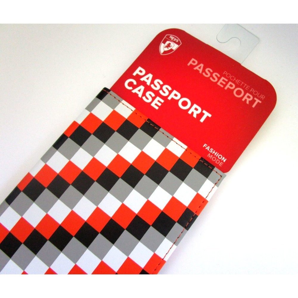 HEYS Luggage Brand Fashion Print Passport Case - Checker Style - New with Tags - Picture 3 of 9